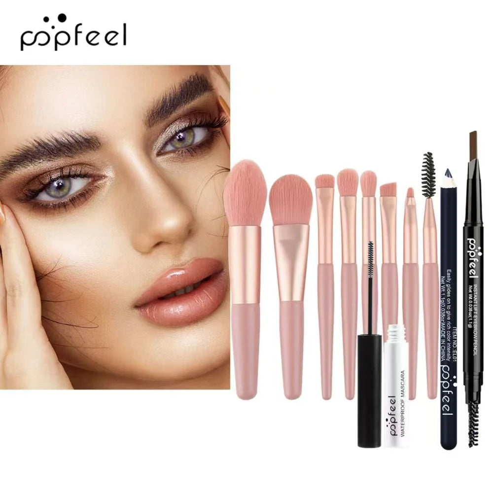 SUVETTE pink makeup brushes and cosmetic tools set