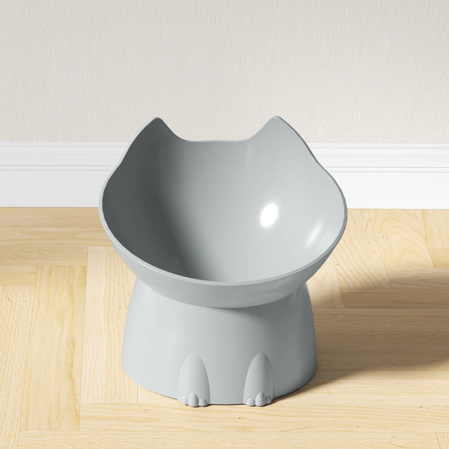 Elevated Anti-Tip Cat Feeding Bowl