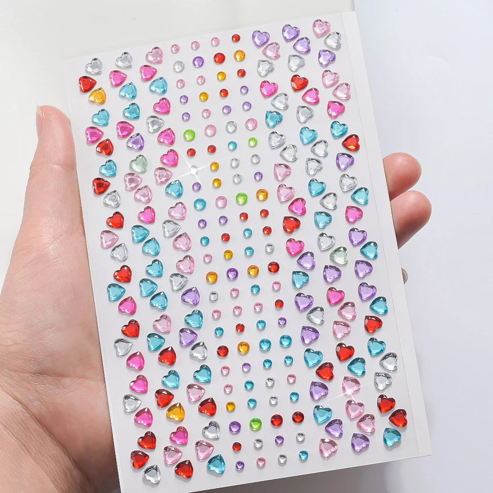 3D Face Rhinestone Stickers