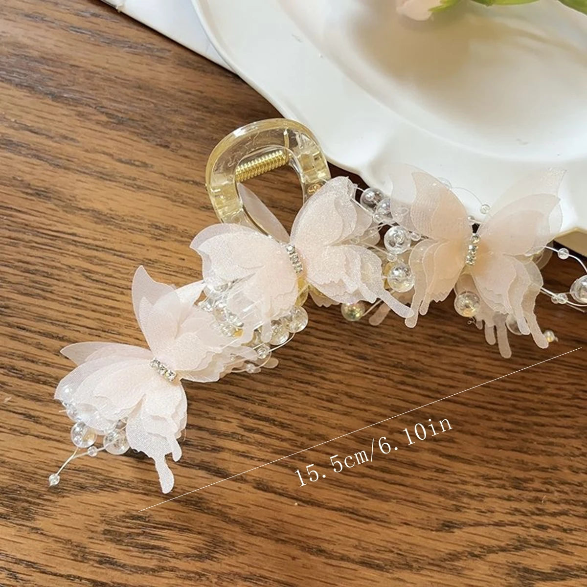 SUVETTE butterfly hair clip size chart