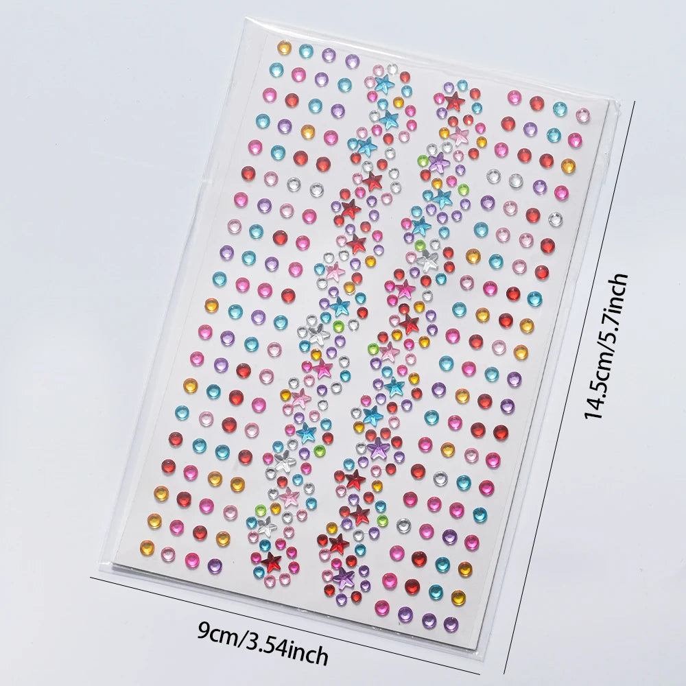 SUVETTE face gem stickers size chart and dimensions