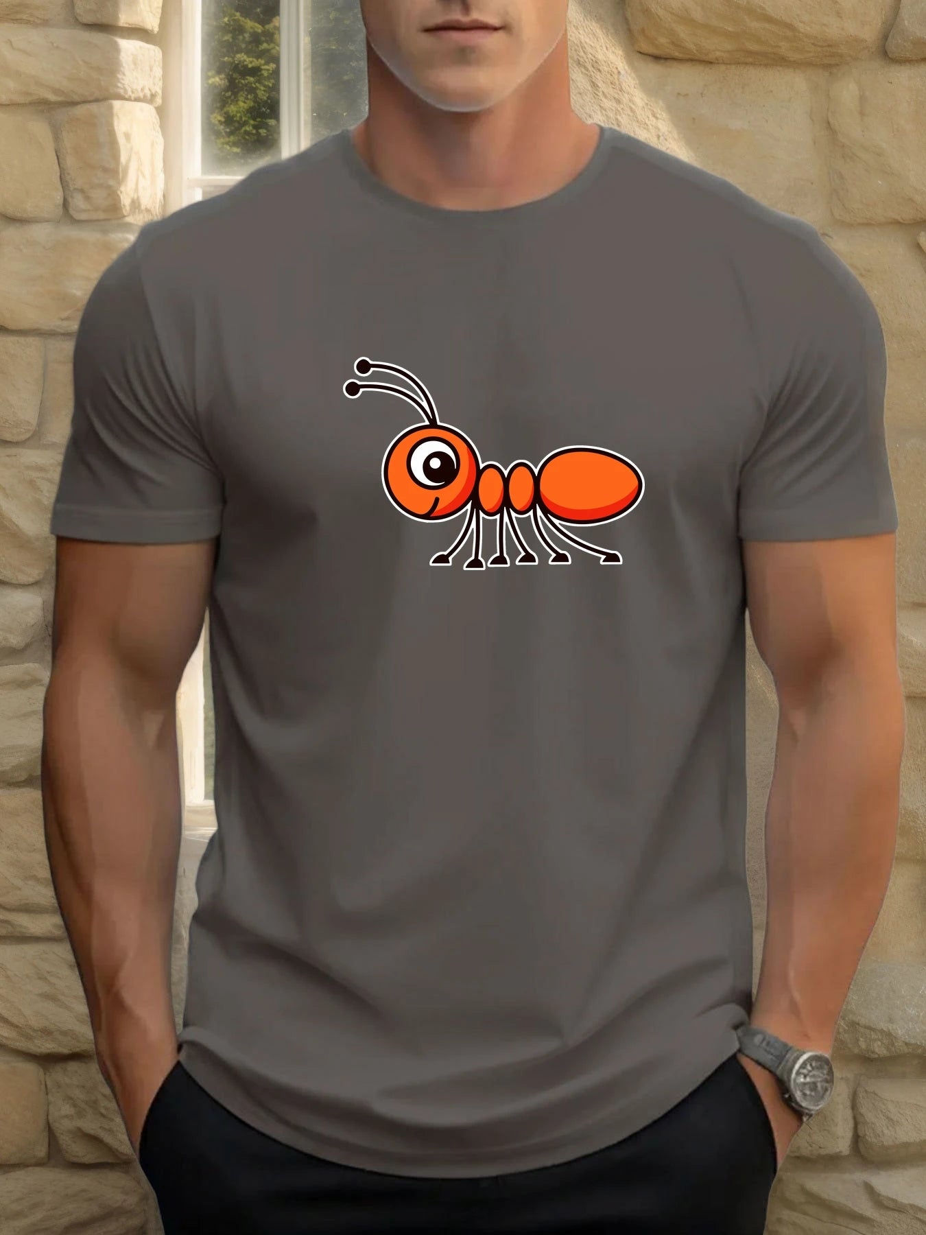 Men's 100% Cotton Graphic T-Shirt