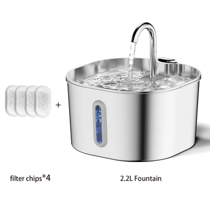 2.2L Stainless Steel Automatic Cat Water Fountain