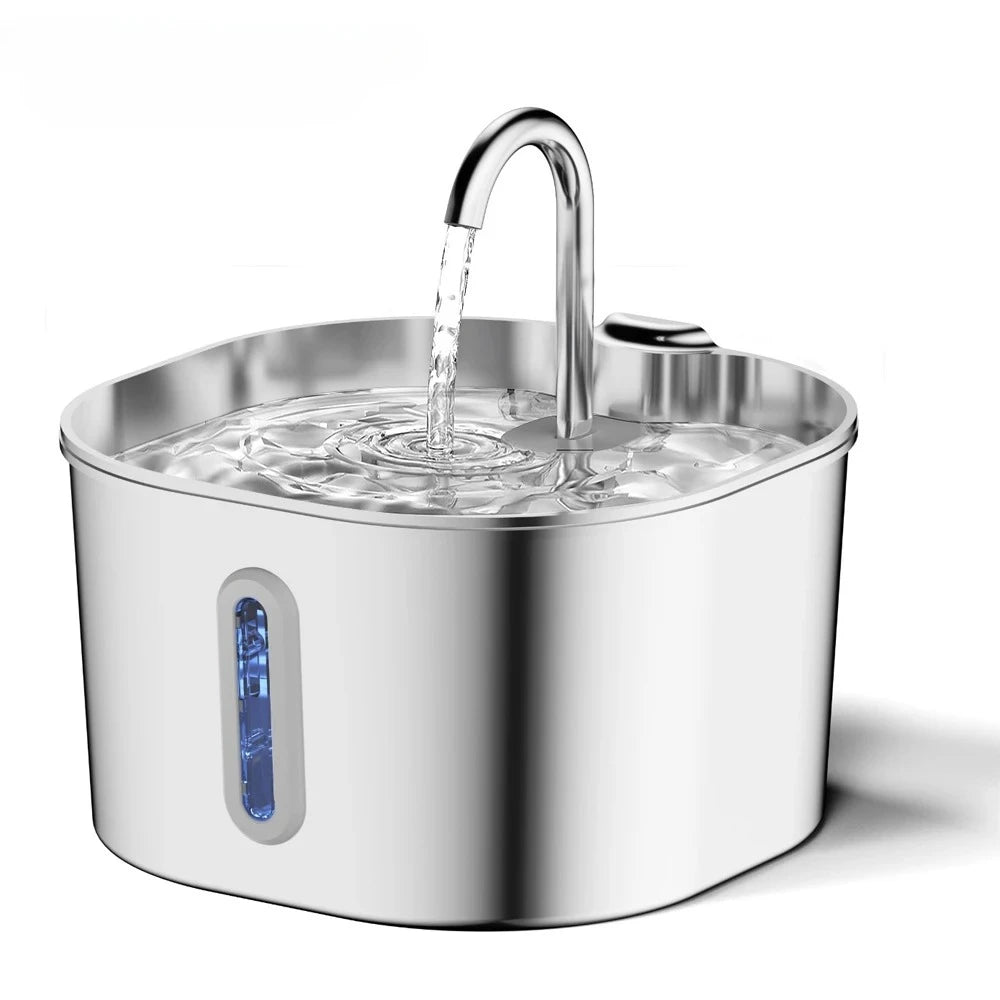 SUVETTE stainless steel pet water fountain with window