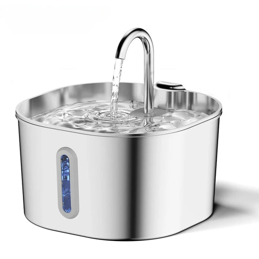 SUVETTE stainless steel pet water fountain with window