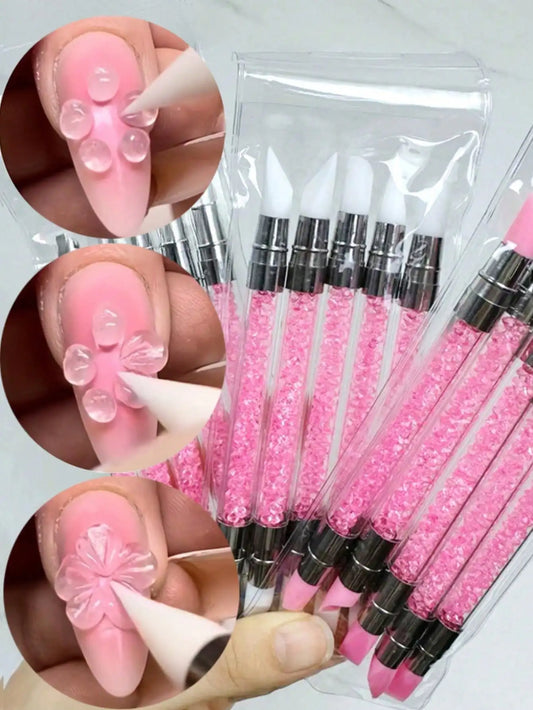 SUVETTE 3D flower nail carving tools demonstration