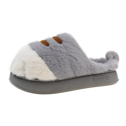 3D Cat Paw Plush Slippers