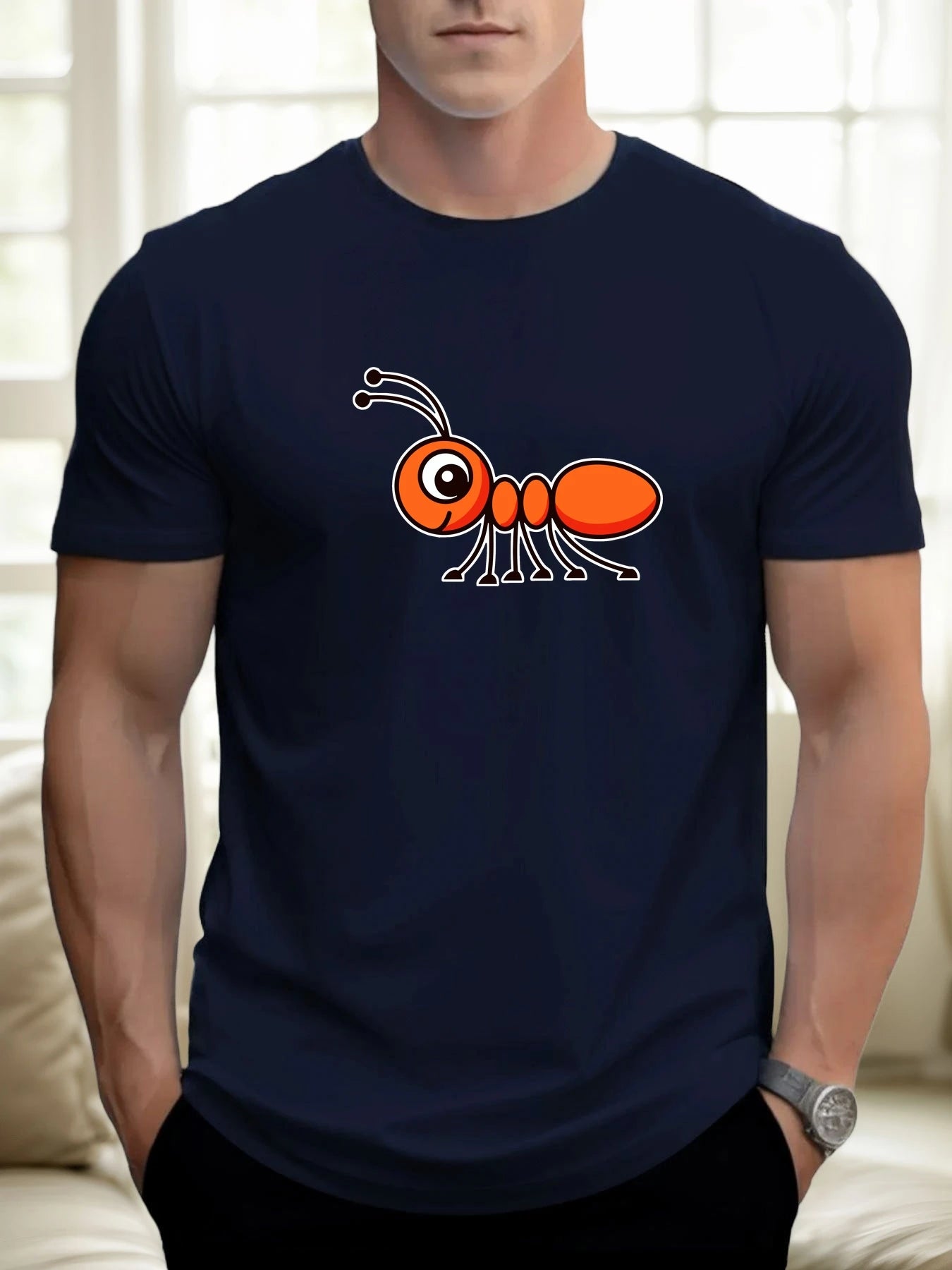 Men's 100% Cotton Graphic T-Shirt