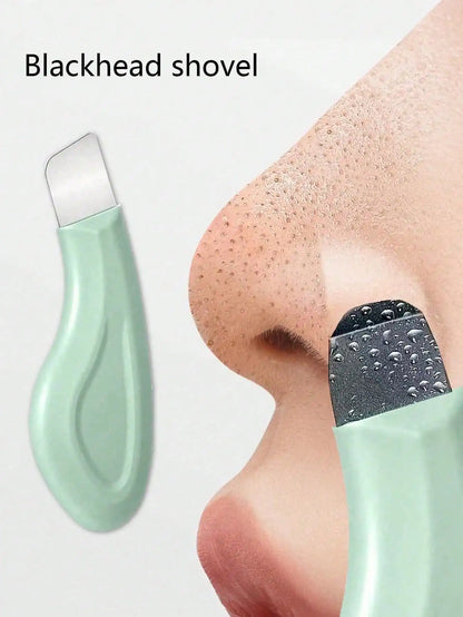SUVETTE blackhead remover tool in use on nose pores