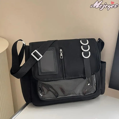 SUVETTE Black Y2K Japanese Itabag Crossbody Bag