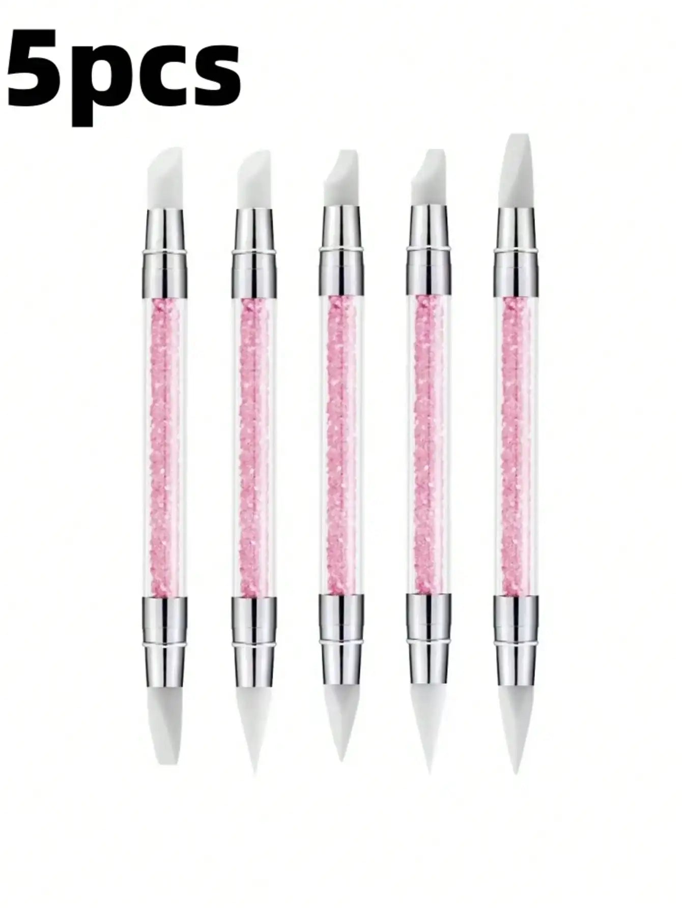 5-Piece Rhinestone Nail Art Carving Pen Set