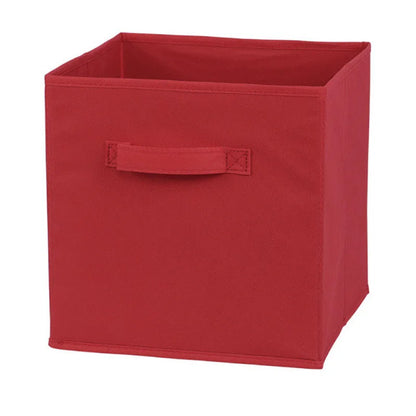 SUVETTE red fabric storage box with front handle