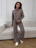 Wolfeel Women's Knit Cardigan & Pants Set