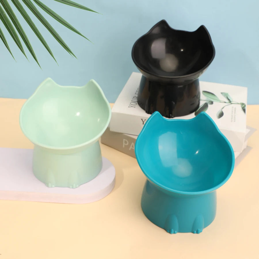 SUVETTE elevated cat bowls in black green and blue