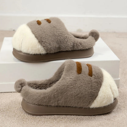 SUVETTE plush cat paw slippers displayed on white box