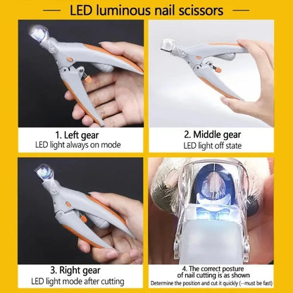 SUVETTE LED pet nail clipper operation guide grid