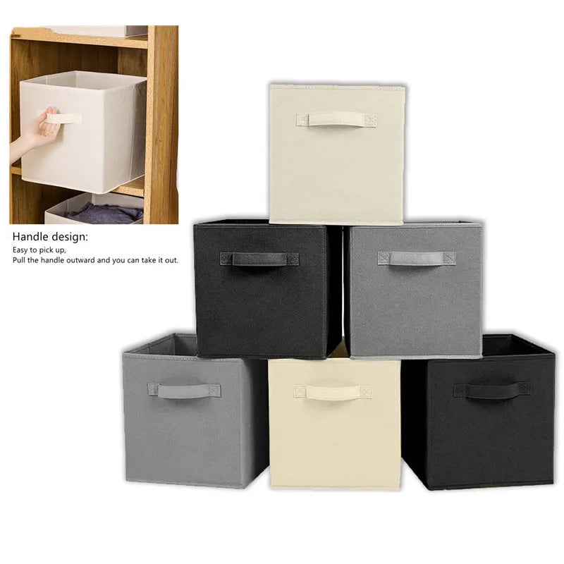 SUVETTE assorted fabric storage bins with handles