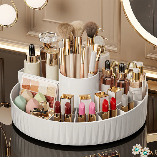 SUVETTE white rotating makeup organizer