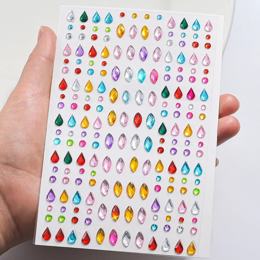 3D Face Rhinestone Stickers