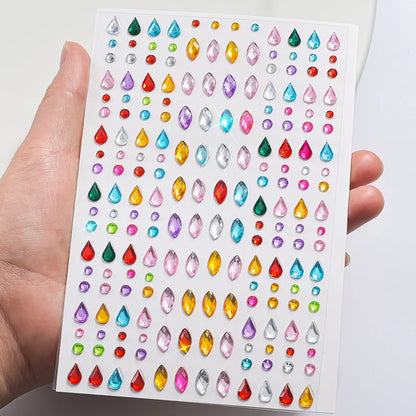 3D Face Rhinestone Stickers