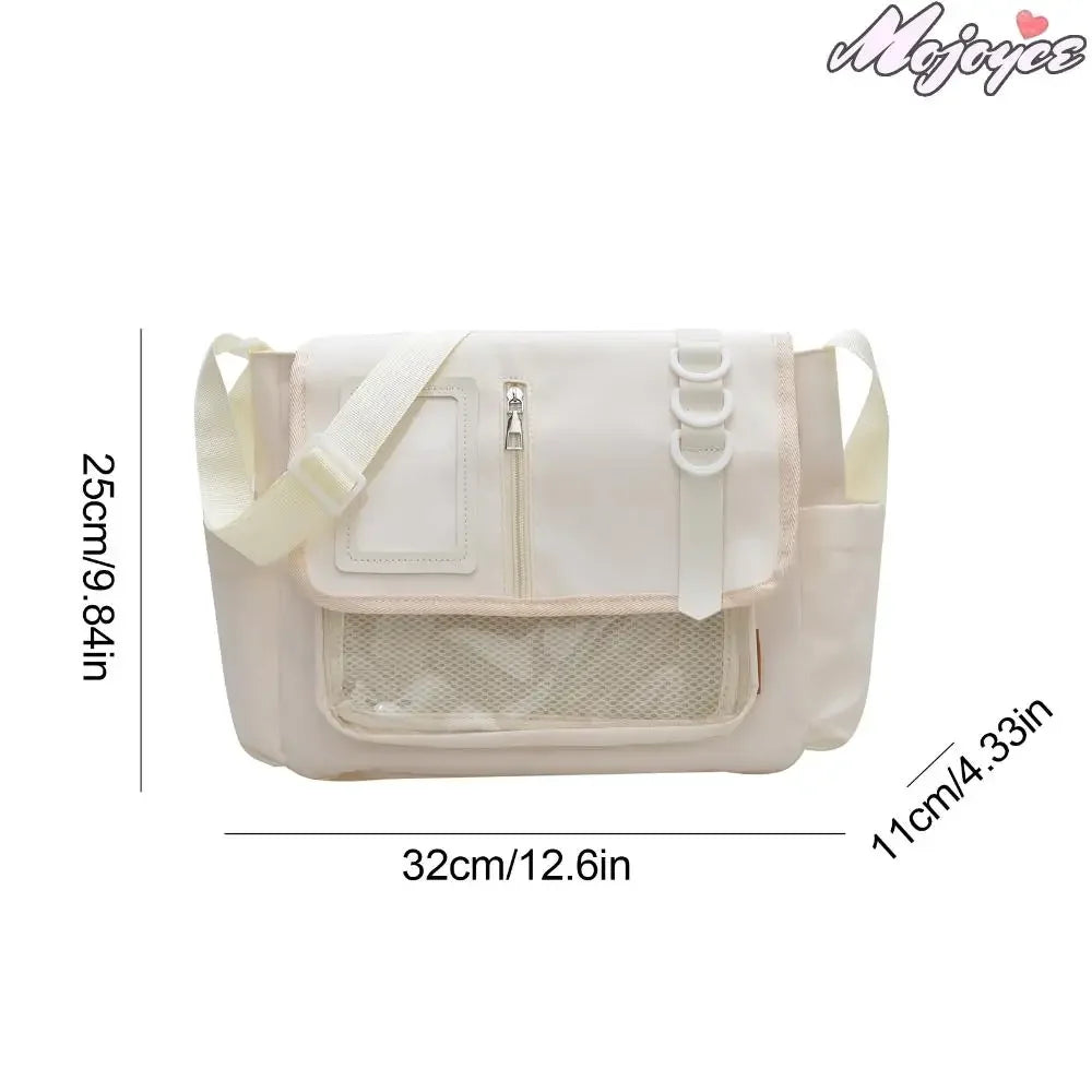 SUVETTE White Y2K Japanese Itabag Crossbody Dimensions