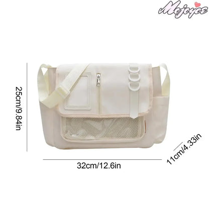 SUVETTE White Y2K Japanese Itabag Crossbody Dimensions