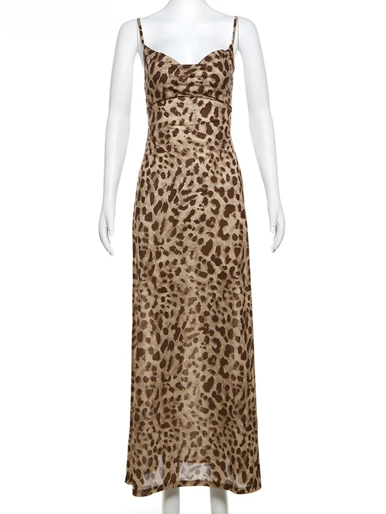 SUVETTE leopard print dress on mannequin