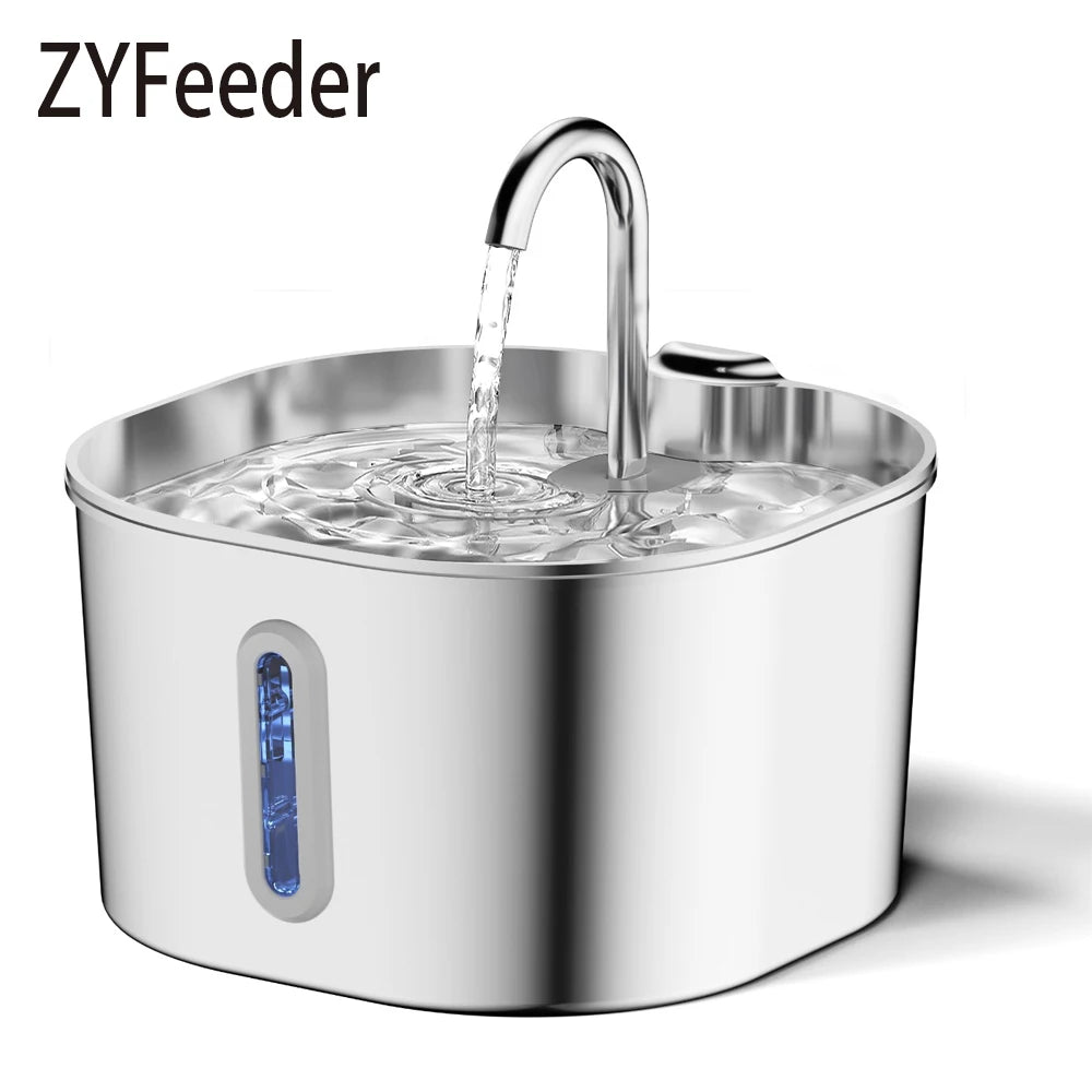 2.2L Stainless Steel Automatic Cat Water Fountain