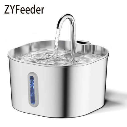 2.2L Stainless Steel Automatic Cat Water Fountain
