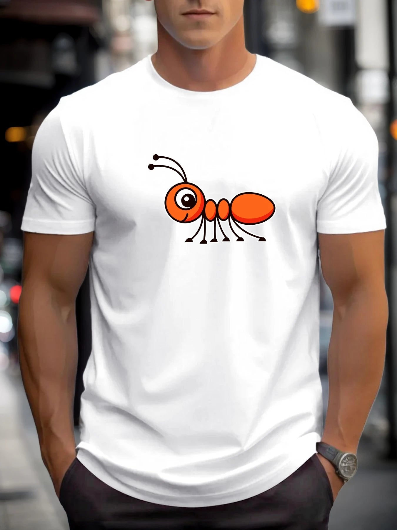 Men's 100% Cotton Graphic T-Shirt