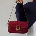 PU Leather Horseshoe Buckle Crossbody Bag