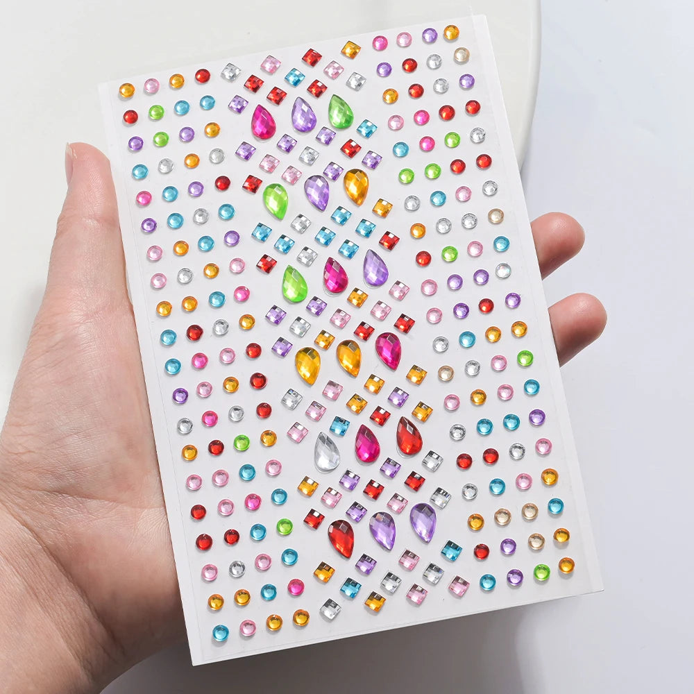 3D Face Rhinestone Stickers