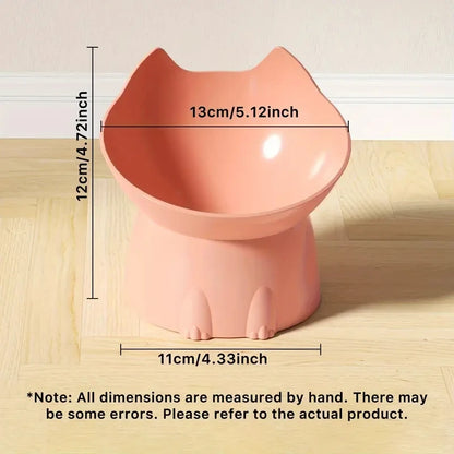SUVETTE pink elevated cat bowl sizing guide image