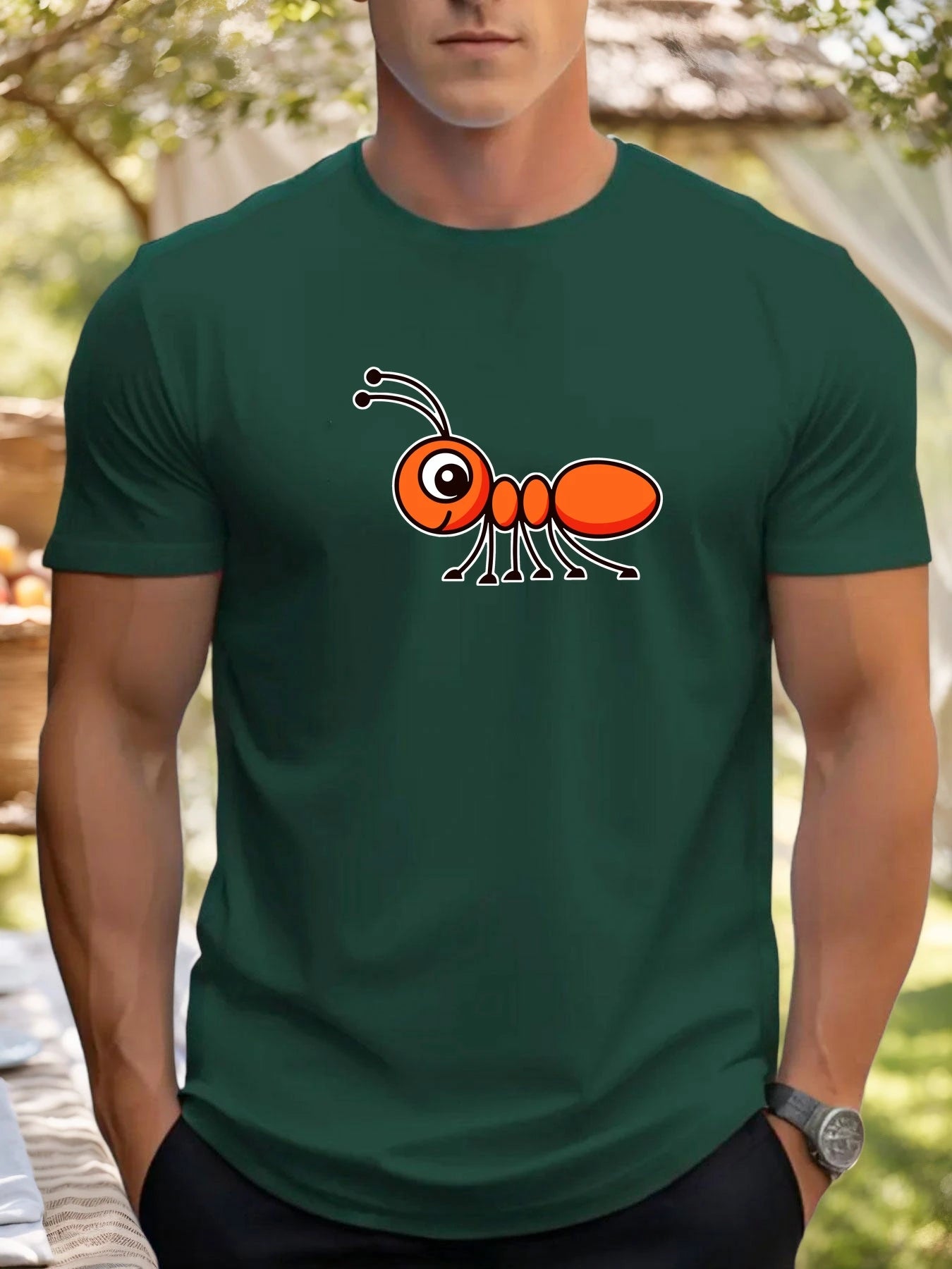 Men's 100% Cotton Graphic T-Shirt