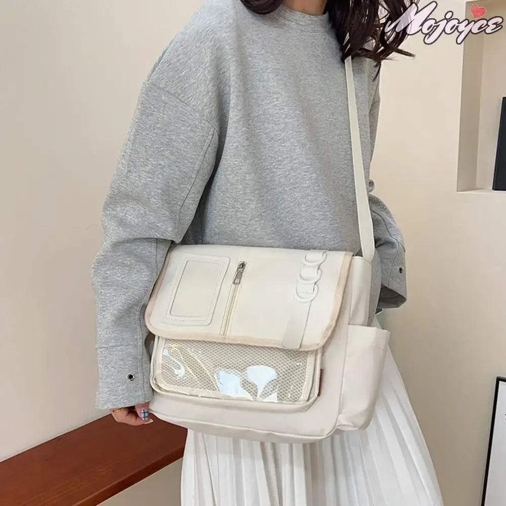 SUVETTE Cream Y2K Japanese Itabag Crossbody On Model
