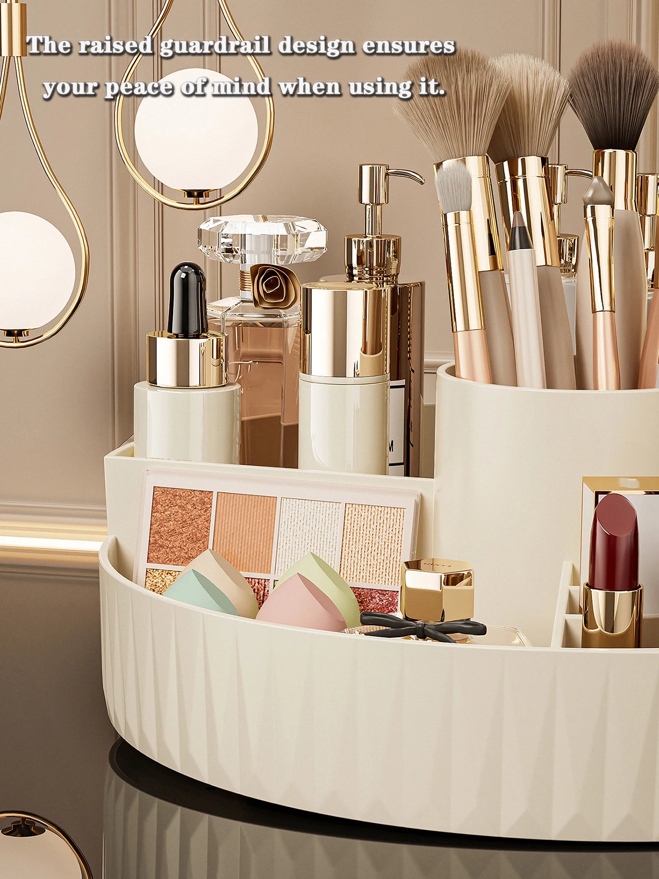 SUVETTE cosmetic organizer raised guardrail