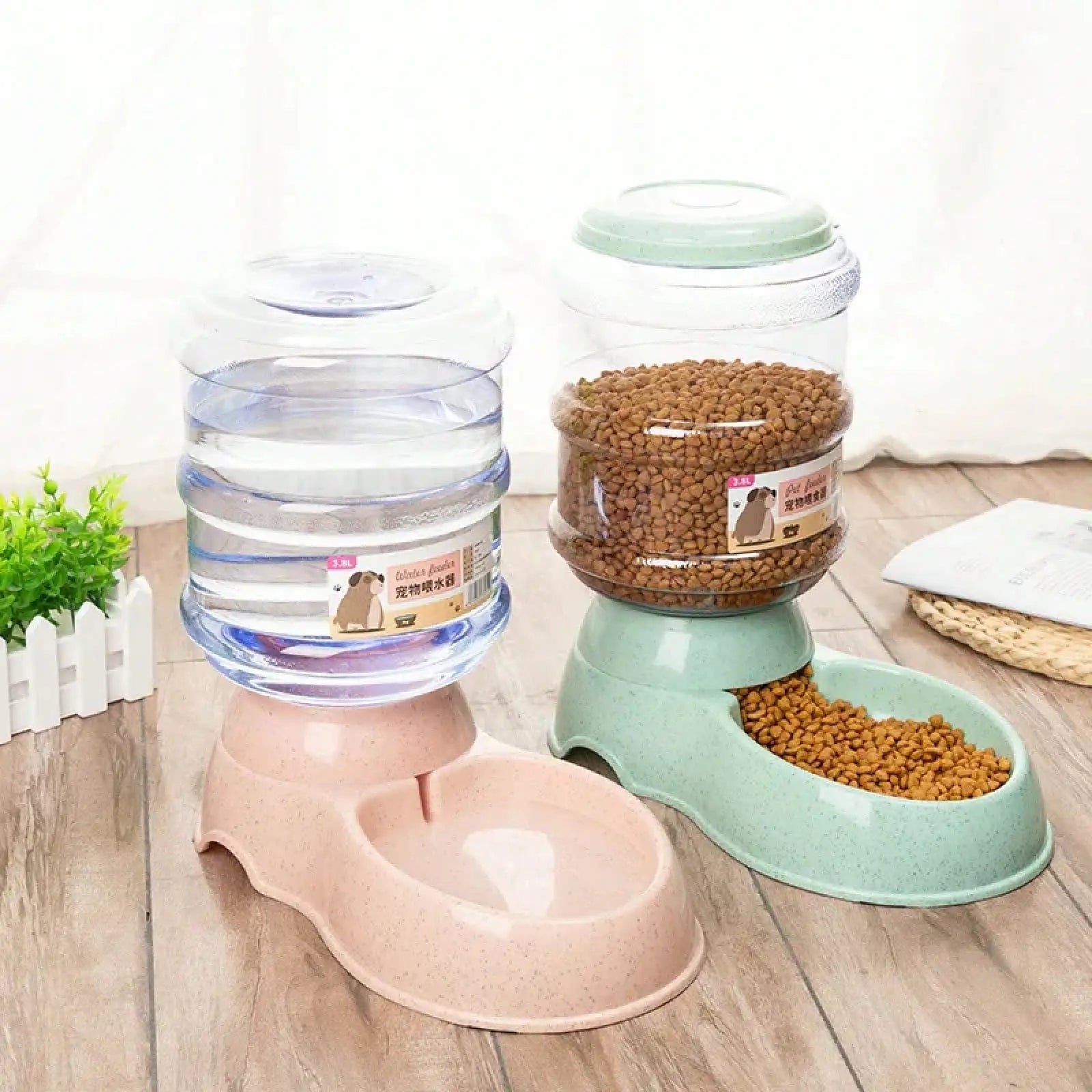 SUVETTE Automatic Pet Water Dispenser & Food Feeder Set