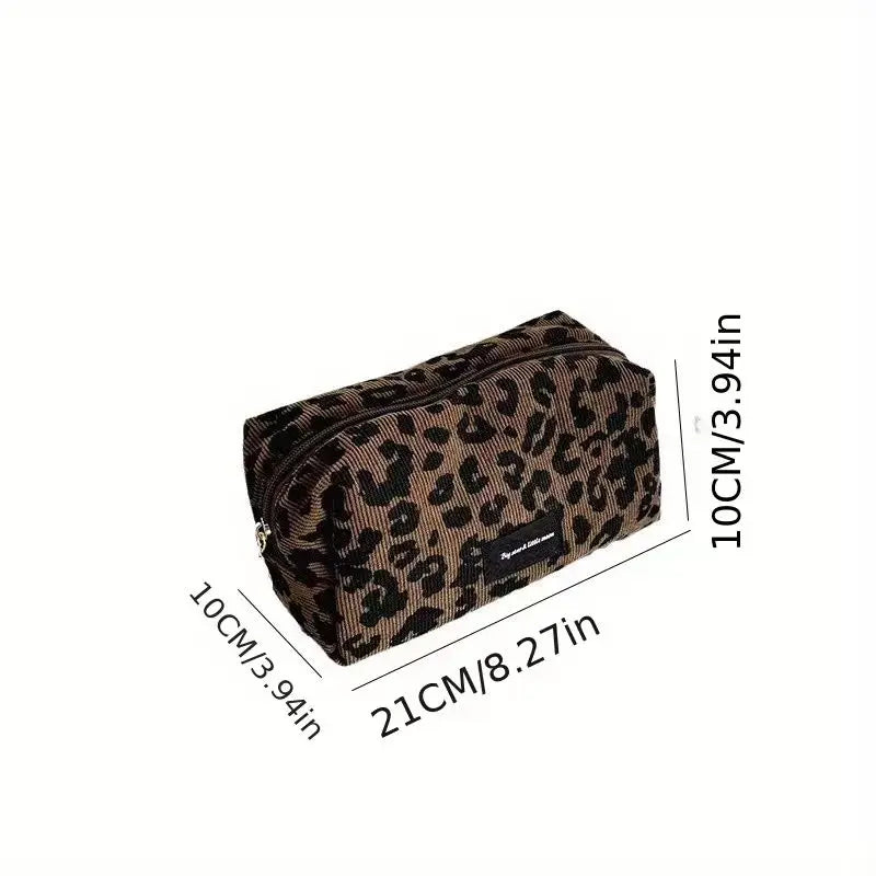 SUVETTE leopard print cosmetic bag size chart