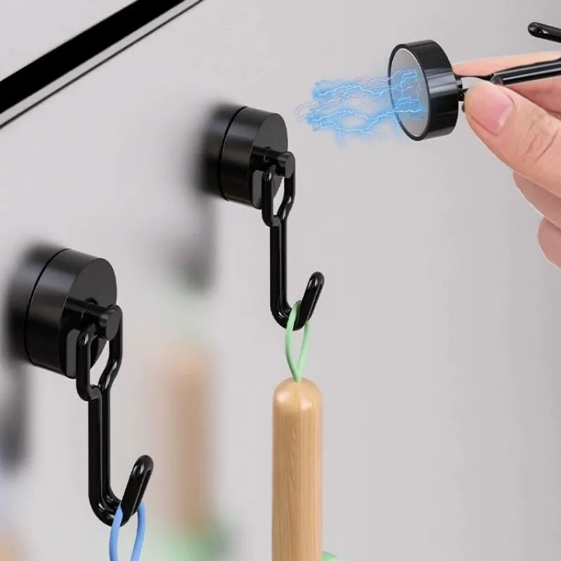 SUVETTE black magnetic hooks on fridge