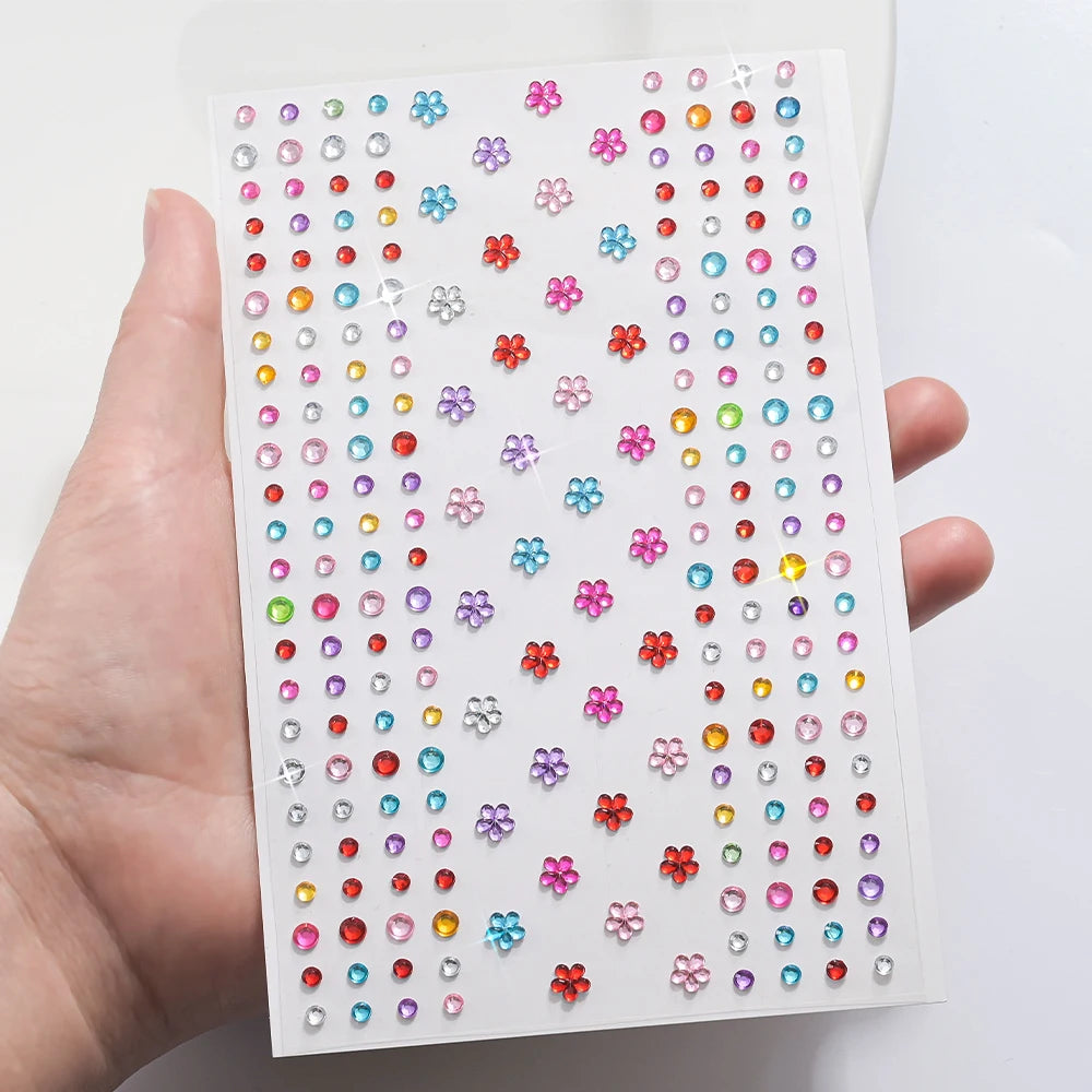 3D Face Rhinestone Stickers