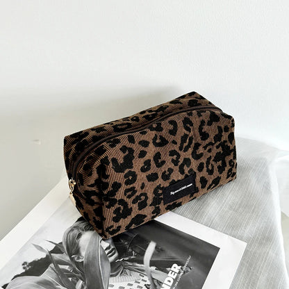 SUVETTE leopard print cosmetic bag