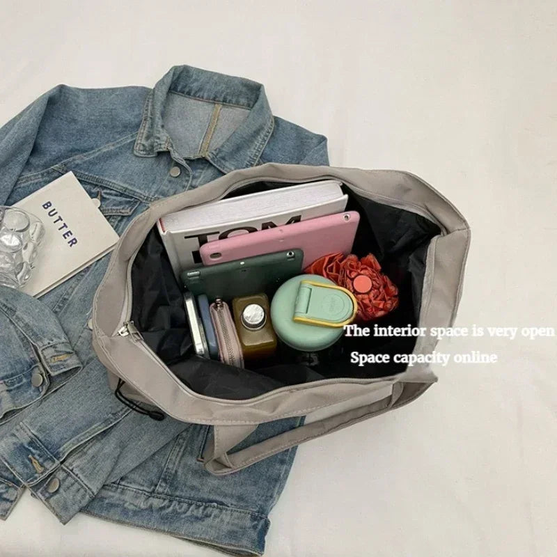 SUVETTE grey large capacity tote bag interior view