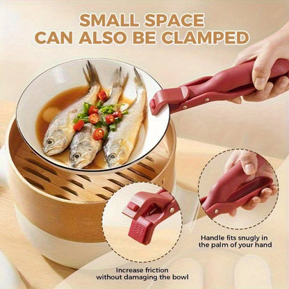 SUVETTE anti-scald gripper clamping a bowl of fish