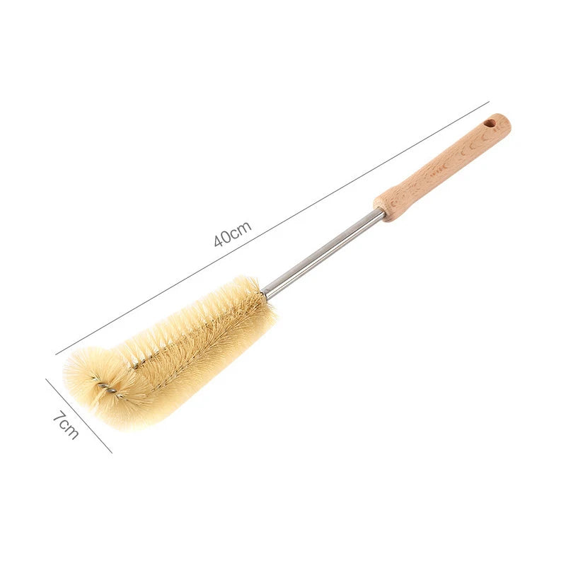 Wooden Bottle Cleaning Brush with Long Handle