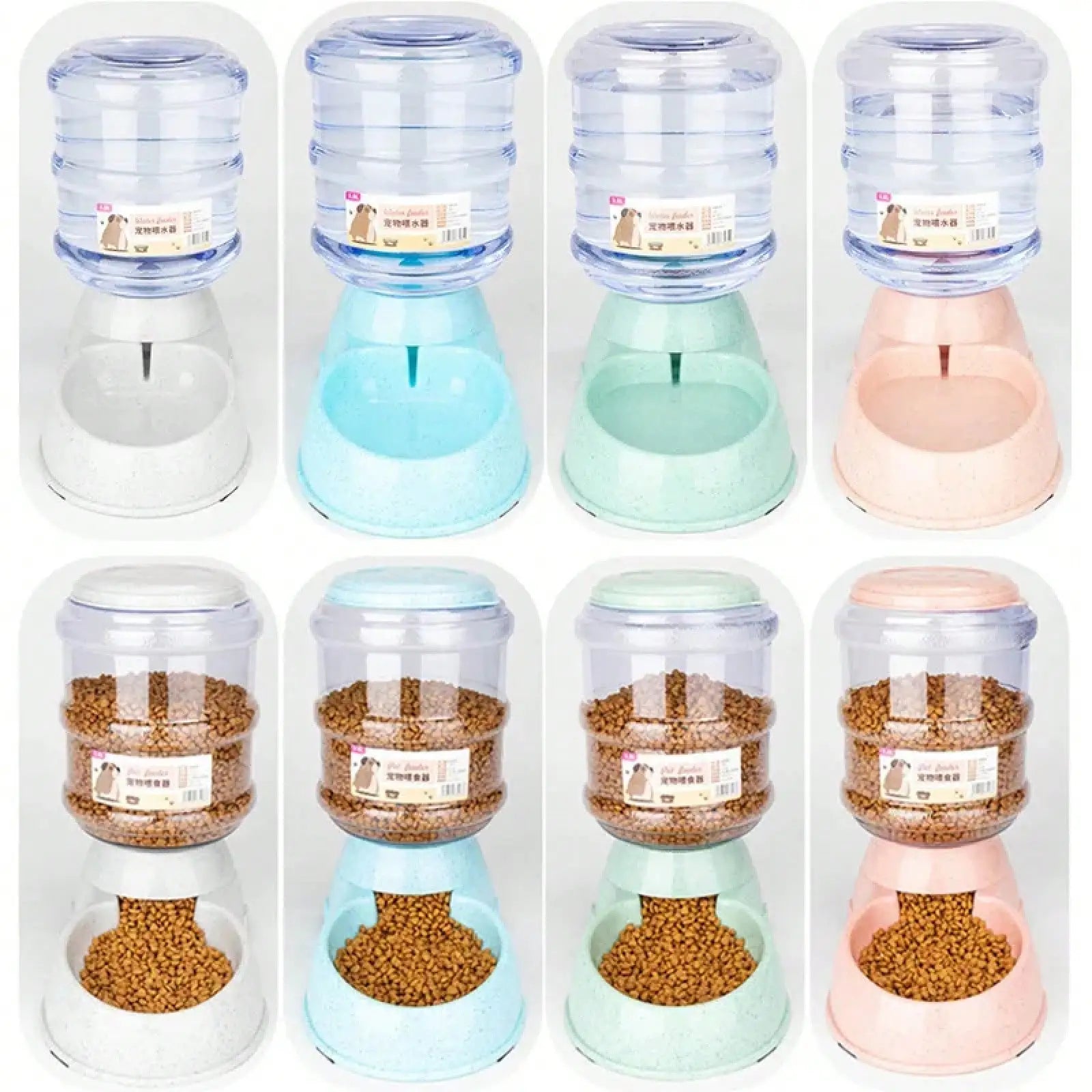 SUVETTE Automatic Pet Food Feeder & Water Dispenser Set