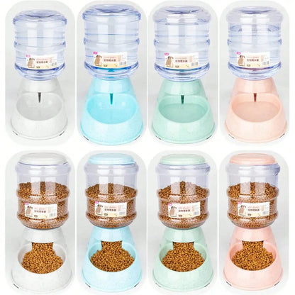 SUVETTE Automatic Pet Food Feeder & Water Dispenser Set
