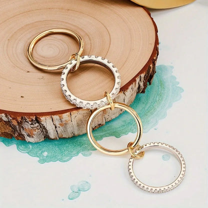 SUVETTE 18k gold interlocked stackable rings set