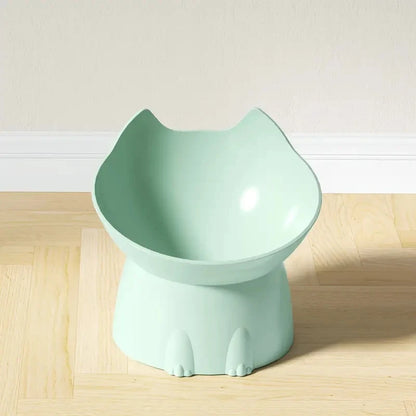 Elevated Anti-Tip Cat Feeding Bowl